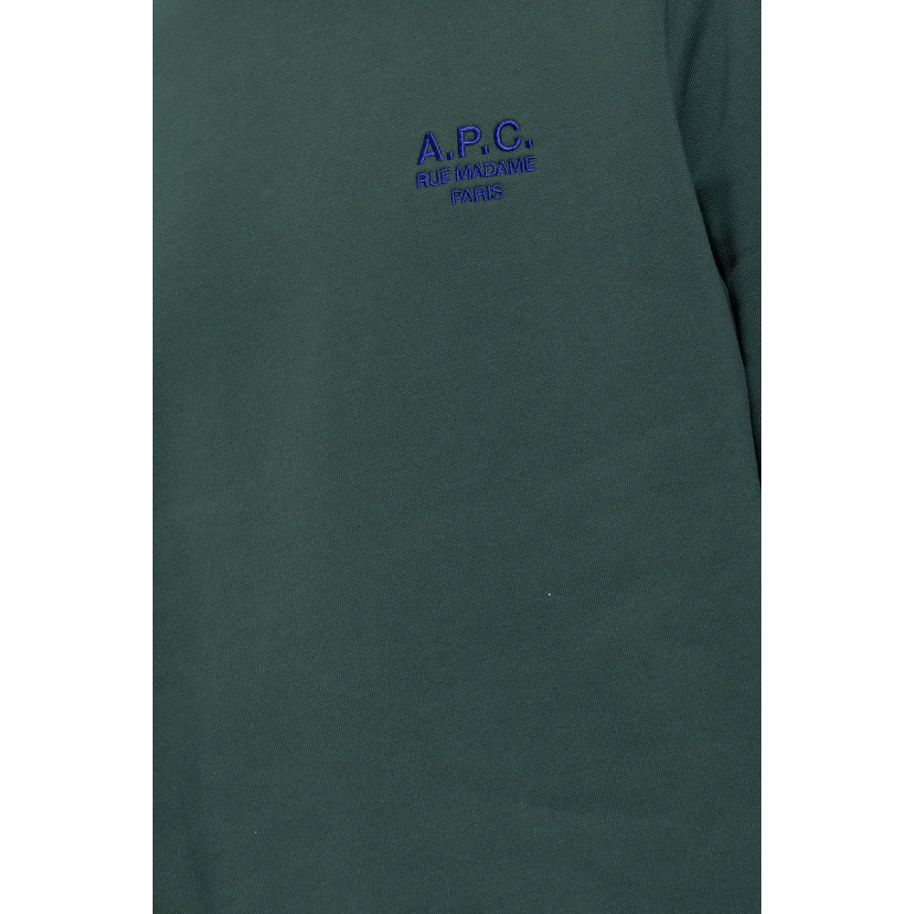 A.p.c. Vert sweatshirt met logo Green Heren