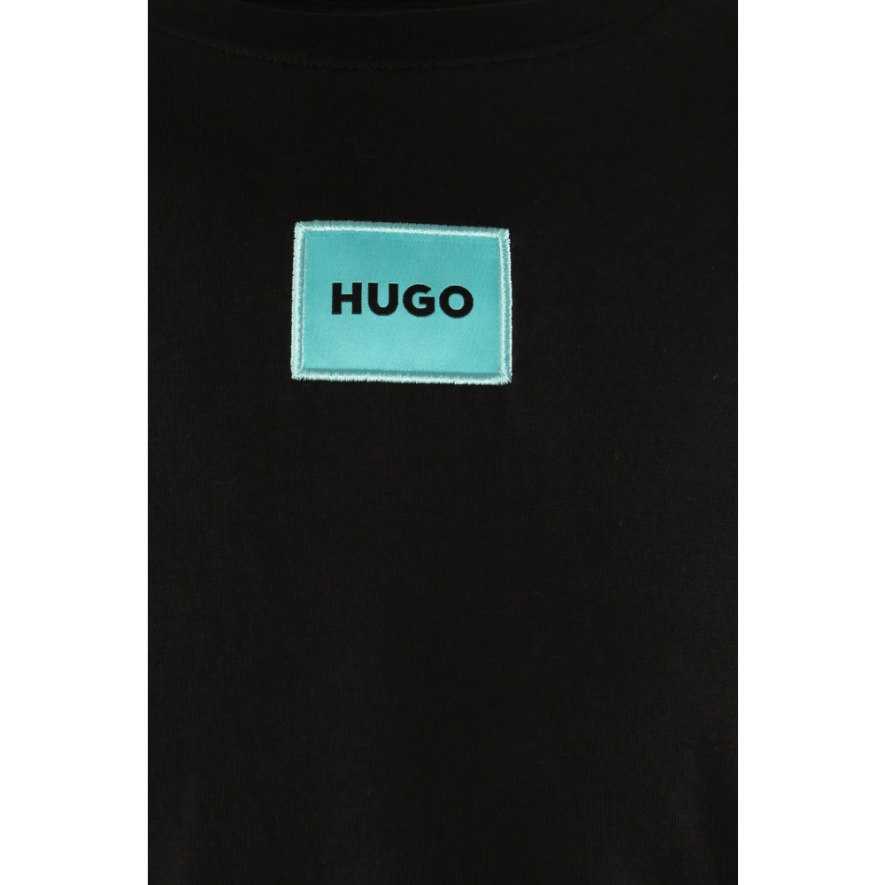 Hugo Boss Zwart Katoenen T-shirt voor Heren Black Heren