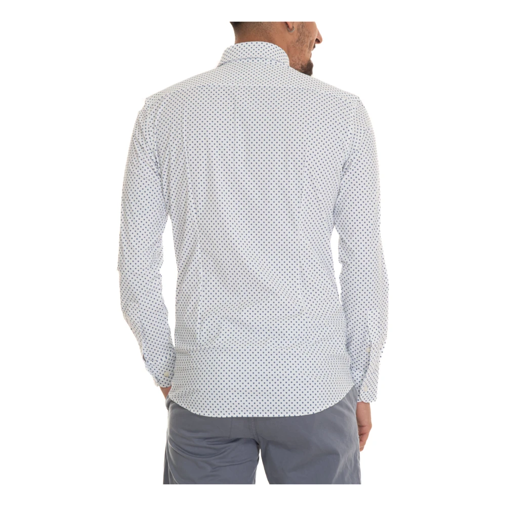 Boss Casual Shirt met Jurk Hals White Heren