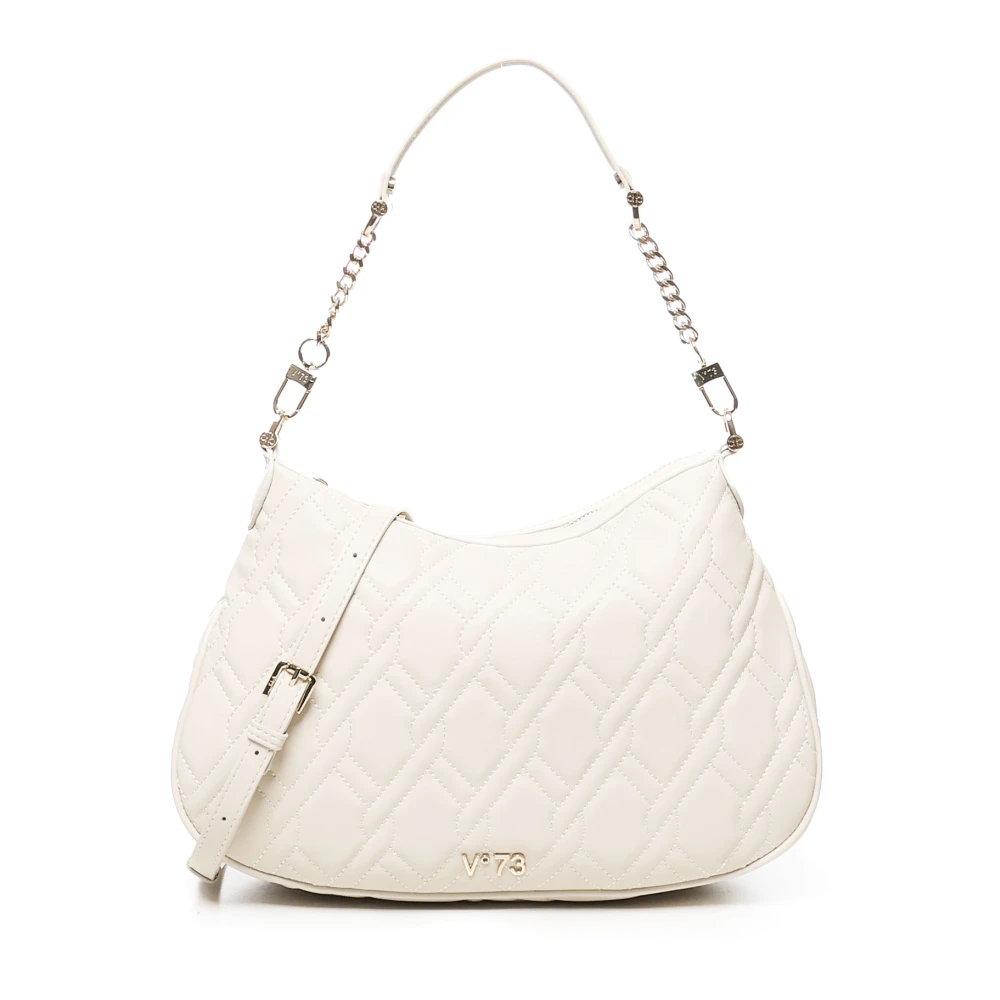 V73 Witte Gewatteerde Tas met Ritssluiting White Dames