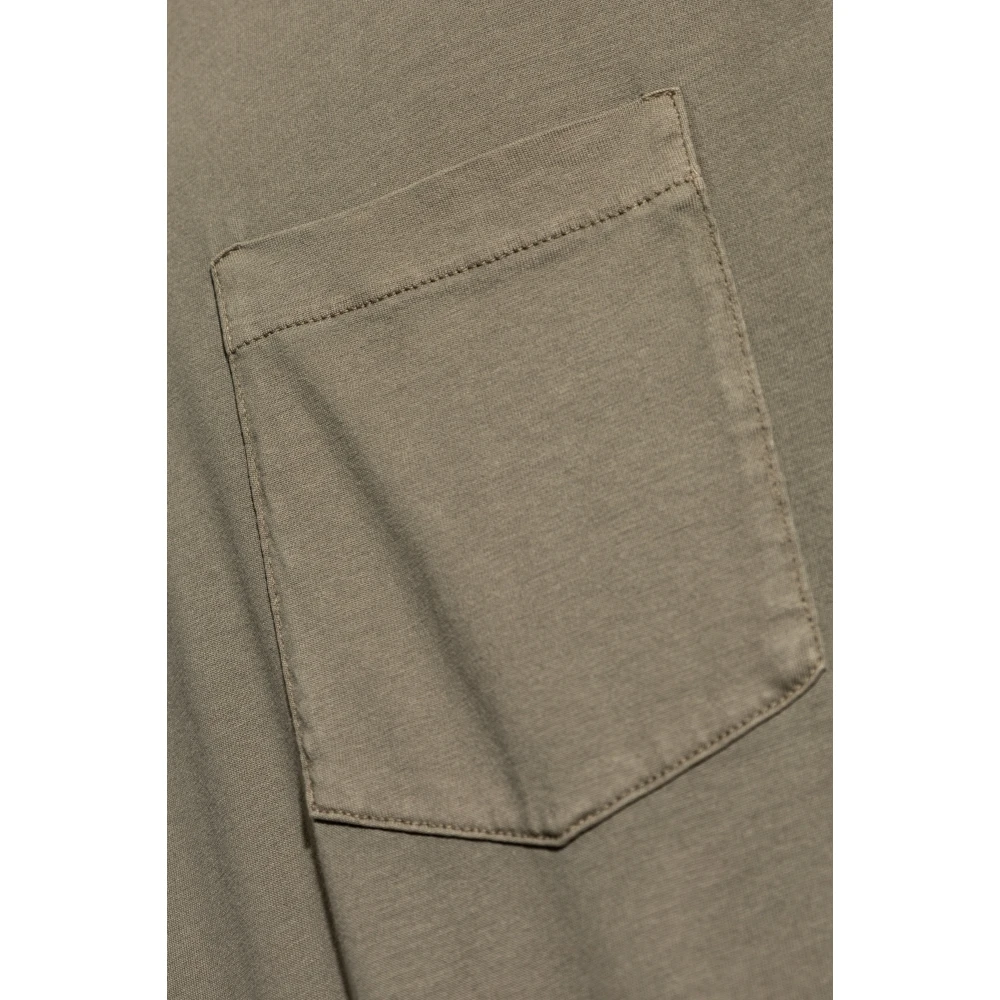 Officine Générale T-shirt met zak Green Heren