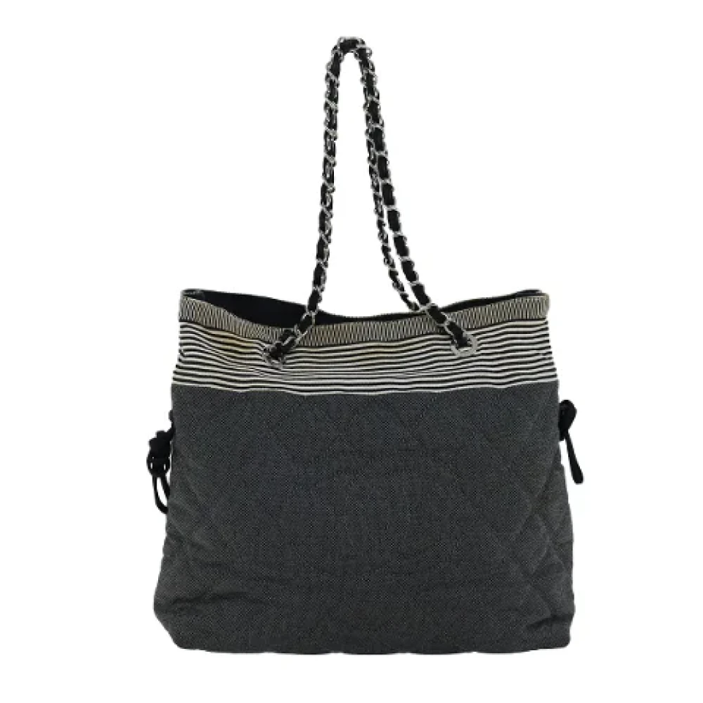 Chanel Vintage Pre-owned Canvas totes Gray Dames