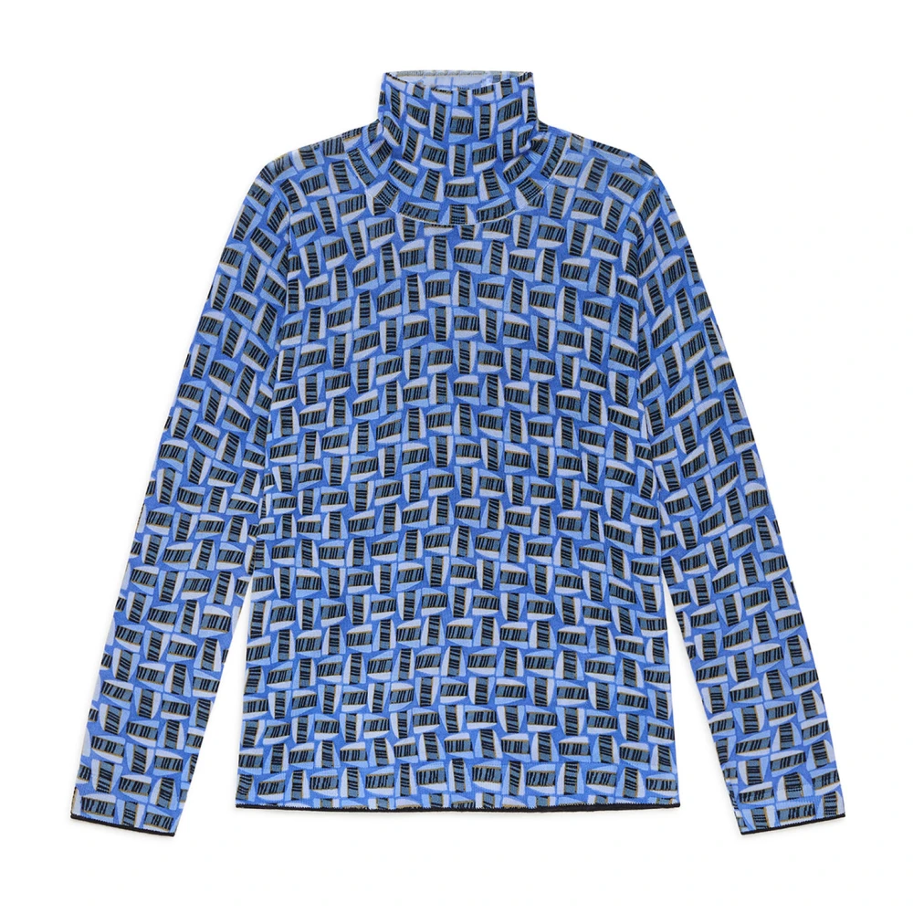 Maliparmi Women's Blue Printed Knit Knitwear