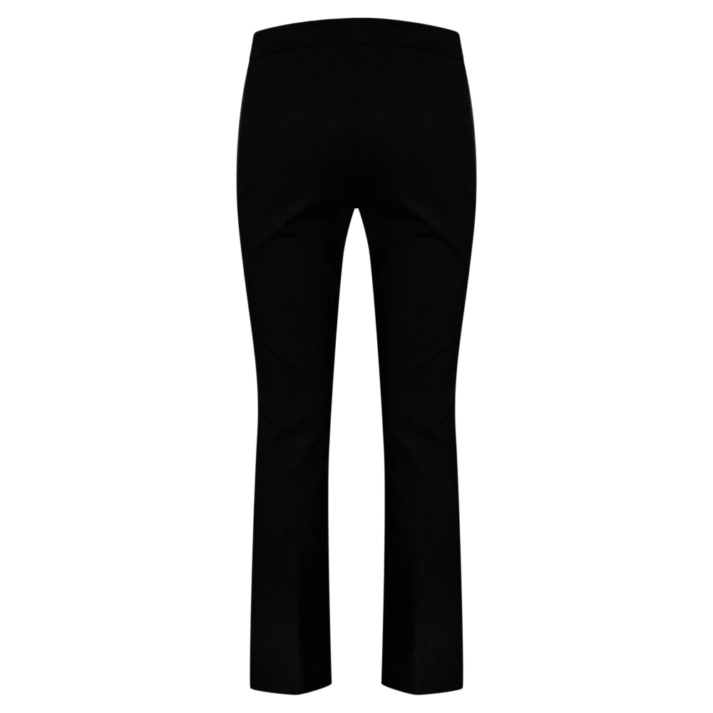 Twinset Flare Zwarte Broek met Knopen Black Dames