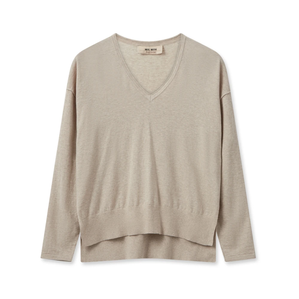 MOS MOSH V-neck Knitwear Beige Dames