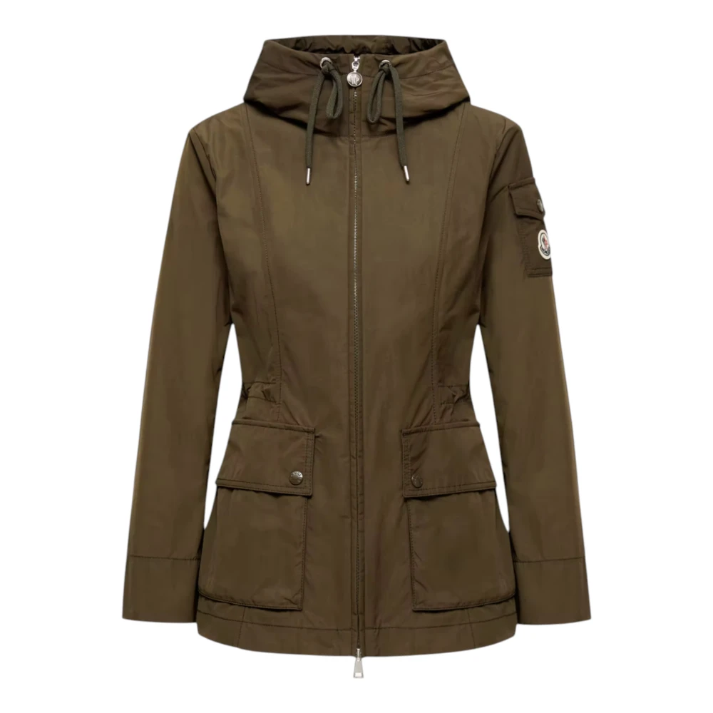 Moncler Green Light Jackets, Female, M, Leandro Parka Jacket