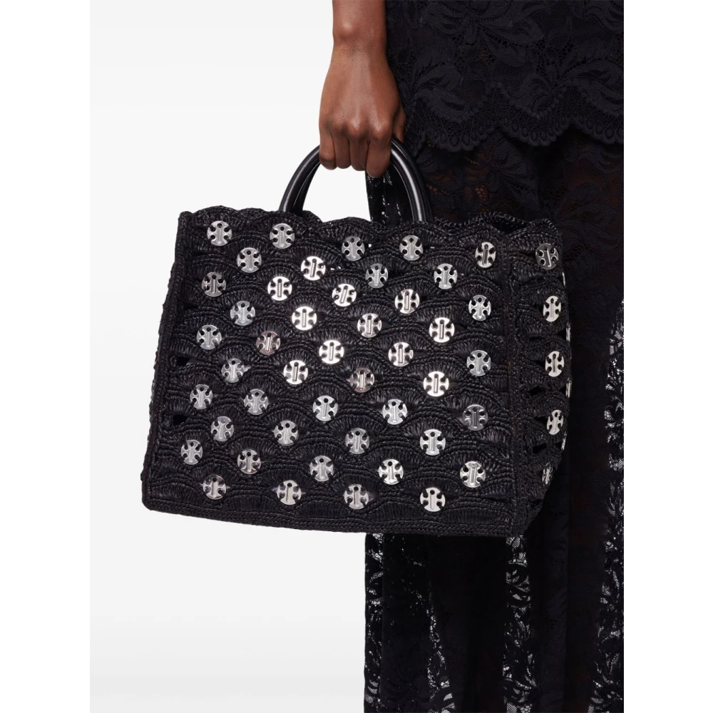Paco Rabanne Zwart en Zilveren Handtas Black Dames