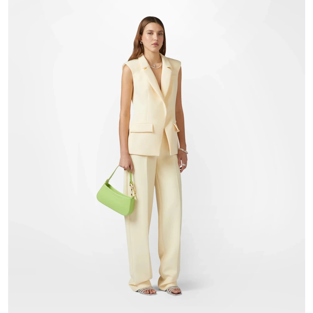 Chiara Ferragni Collection Hoge taille wijde pijpen broek Yellow Dames