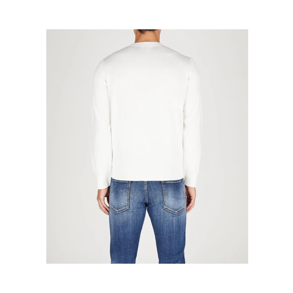 Dsquared2 Ronde Hals Jersey met Lange Mouwen White Heren