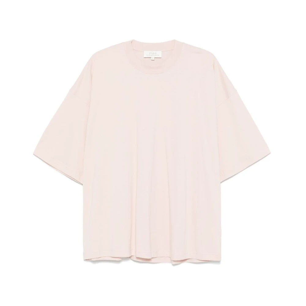 Studio Nicholson Lichtroze Crew Neck T-shirt Pink Heren