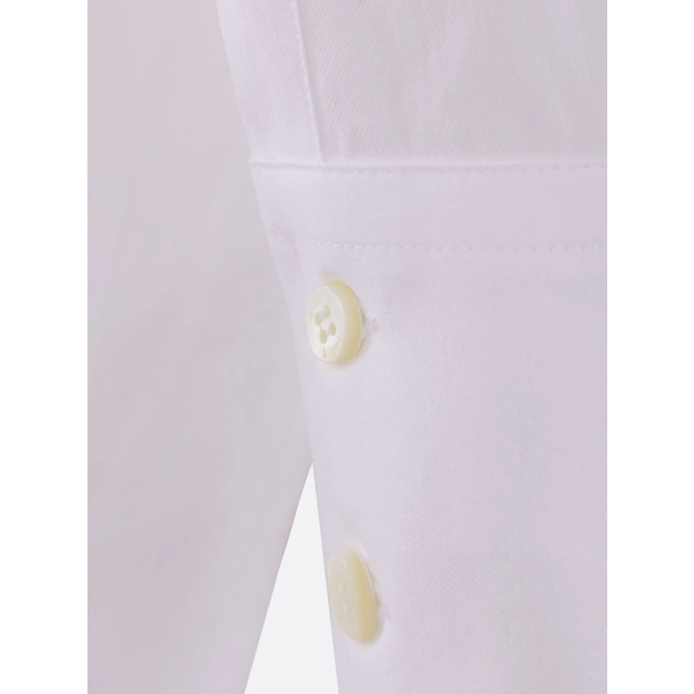 Alberto Biani Witte Katoenen V-Hals Shirt White Dames