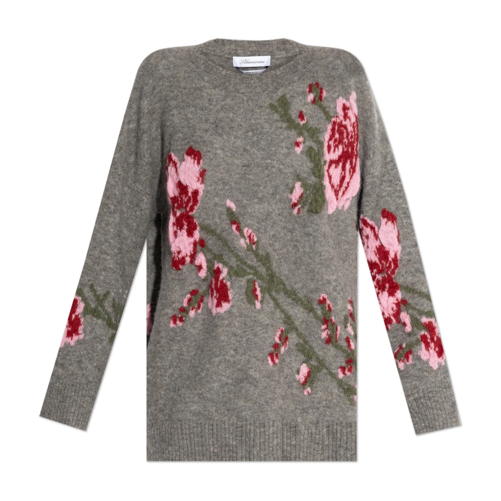 Blumarine Trui met bloemenmotief Gray Dames