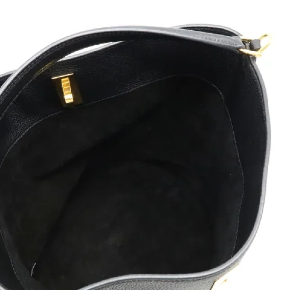 Celine Vintage Pre-owned Leather shoulder-bags Black Dames