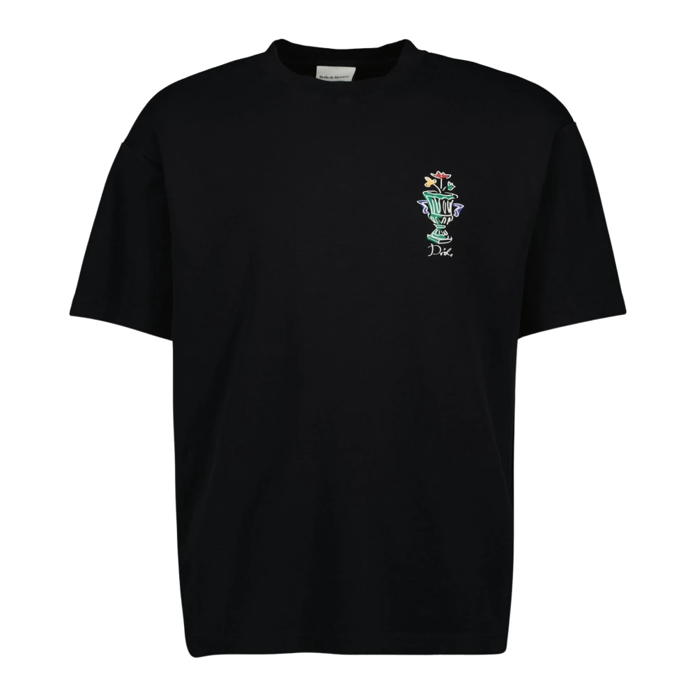 Drole de Monsieur Zwarte T-shirt Vaas Lente-Zomer 2025 Black Heren