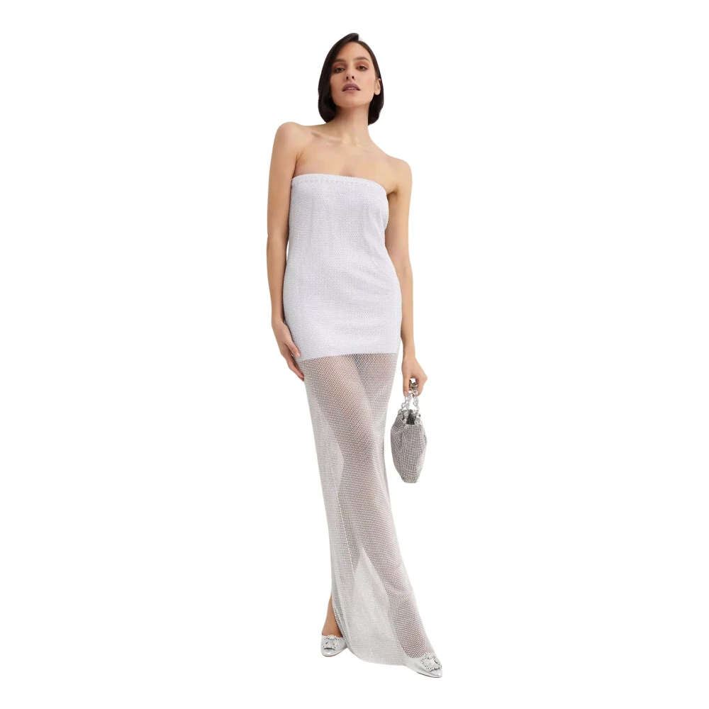 Santa Brands White Maxi Dress With Open Back - Female - Gowns - M/L - Dresses