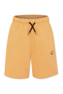 sporty-orange-cotton-shorts-with-smiley