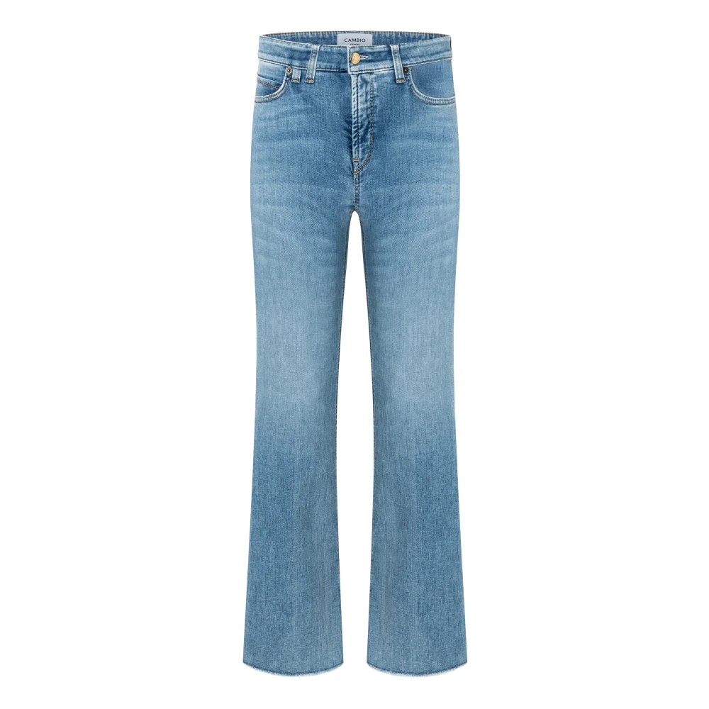 Cambio Flared Jeans Blue, Dam