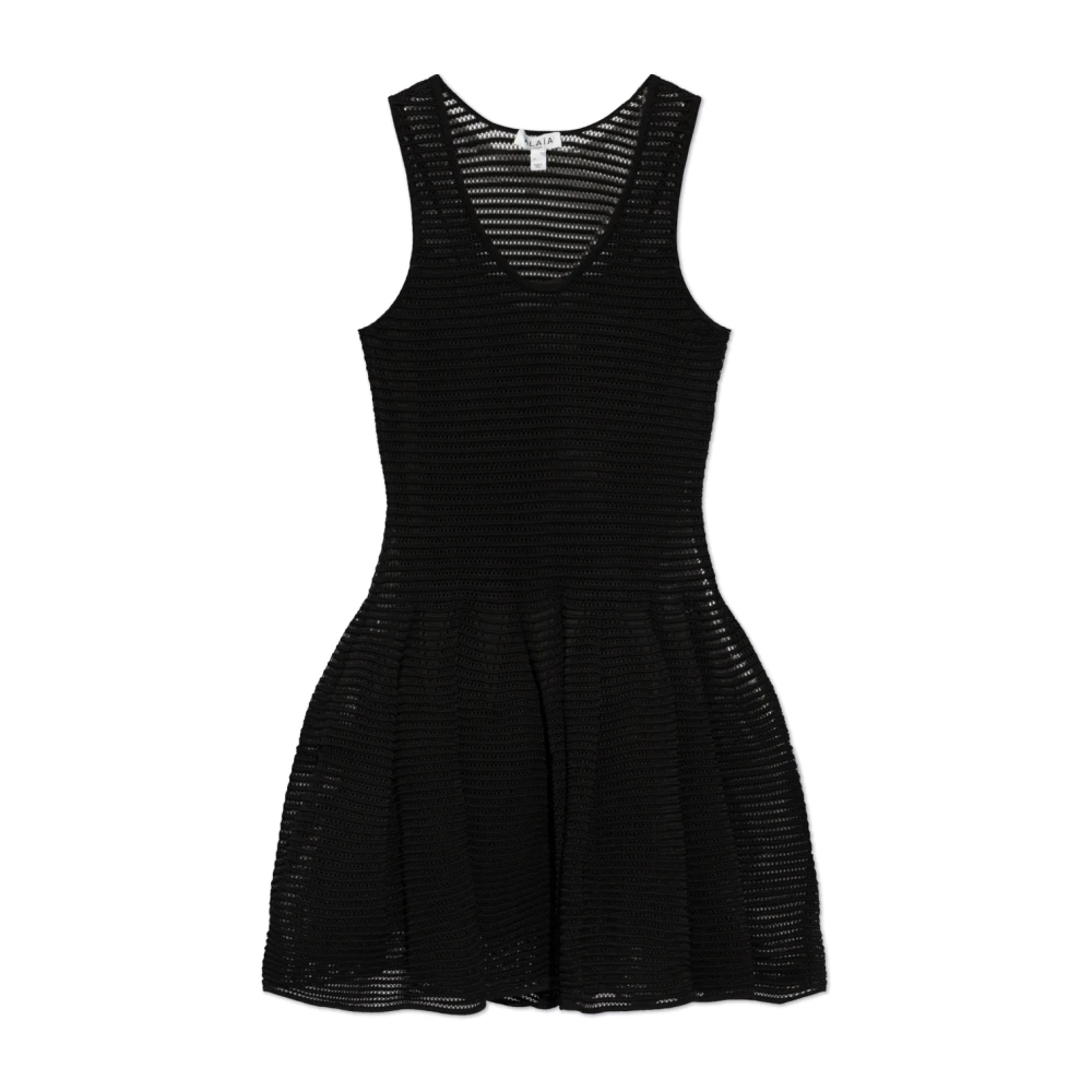 Alaïa Kanten jurk Black Dames