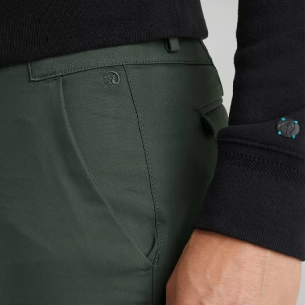 Cast Iron Stretch Chino Riser Slim Fit Broek Green Heren