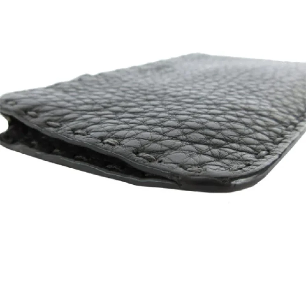 Fendi Vintage Pre-owned Leather wallets Gray Dames
