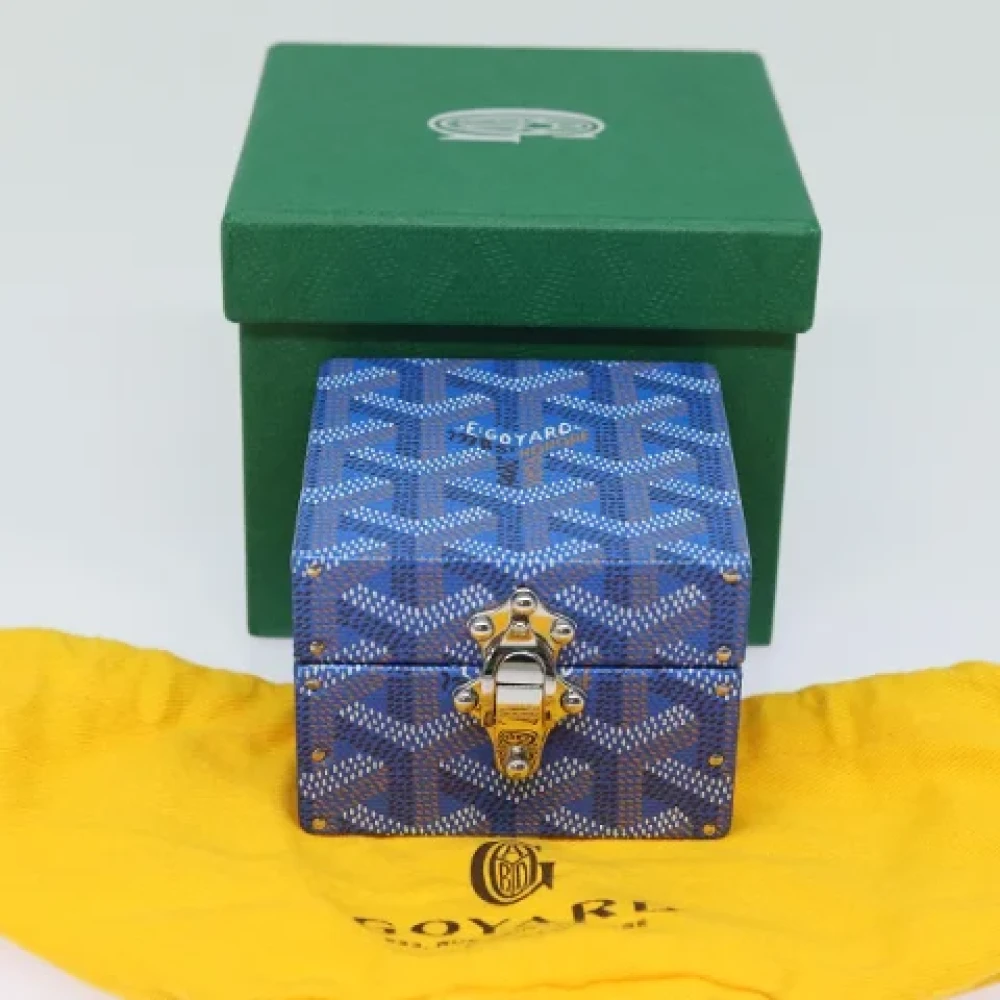 Goyard Vintage Pre-owned Leather pouches Blue Dames