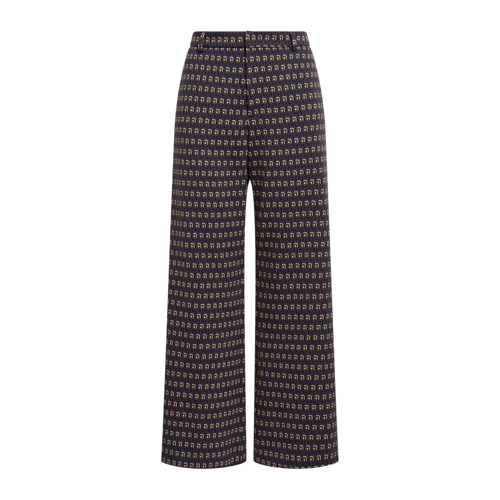 Maliparmi Bloemen Jacquard Broek Multicolor Dames