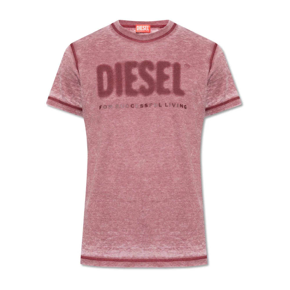 Diesel T-Diegor T-shirt met logo Red Heren