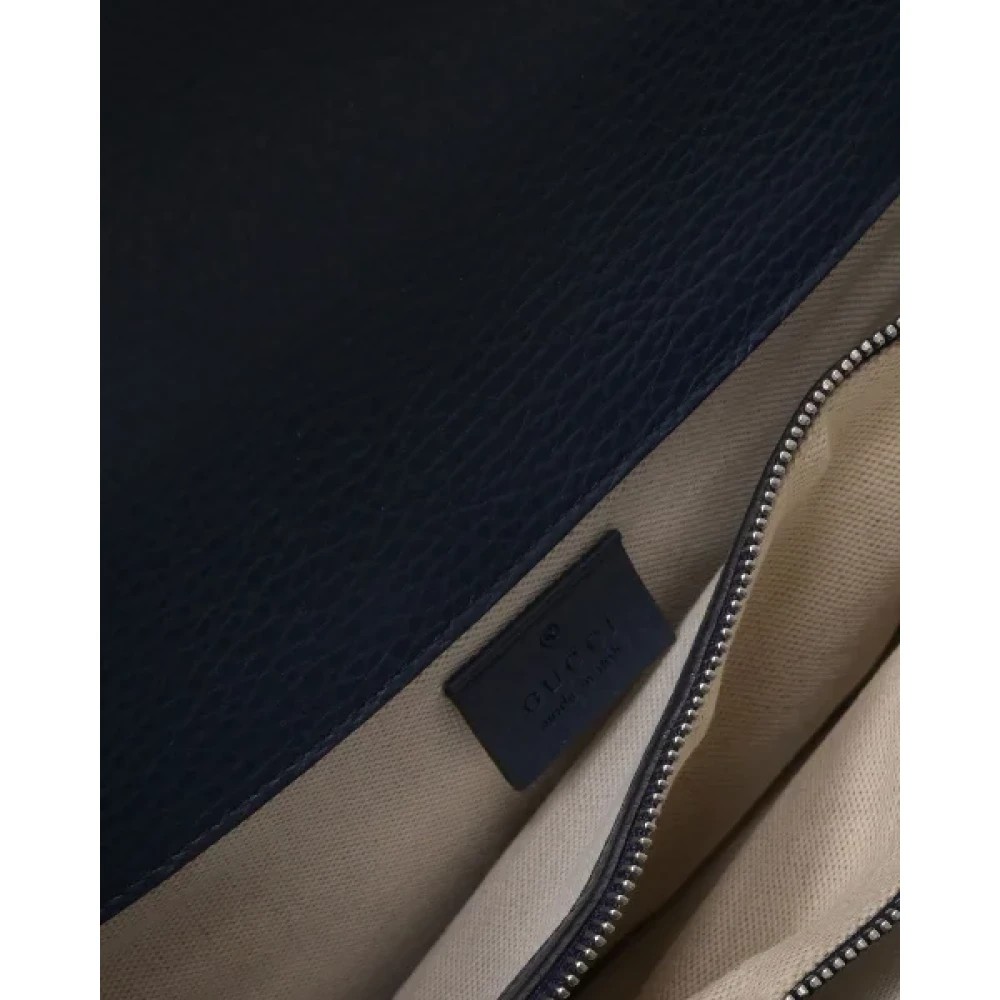 Gucci Vintage Pre-owned Leather gucci-bags Blue Dames