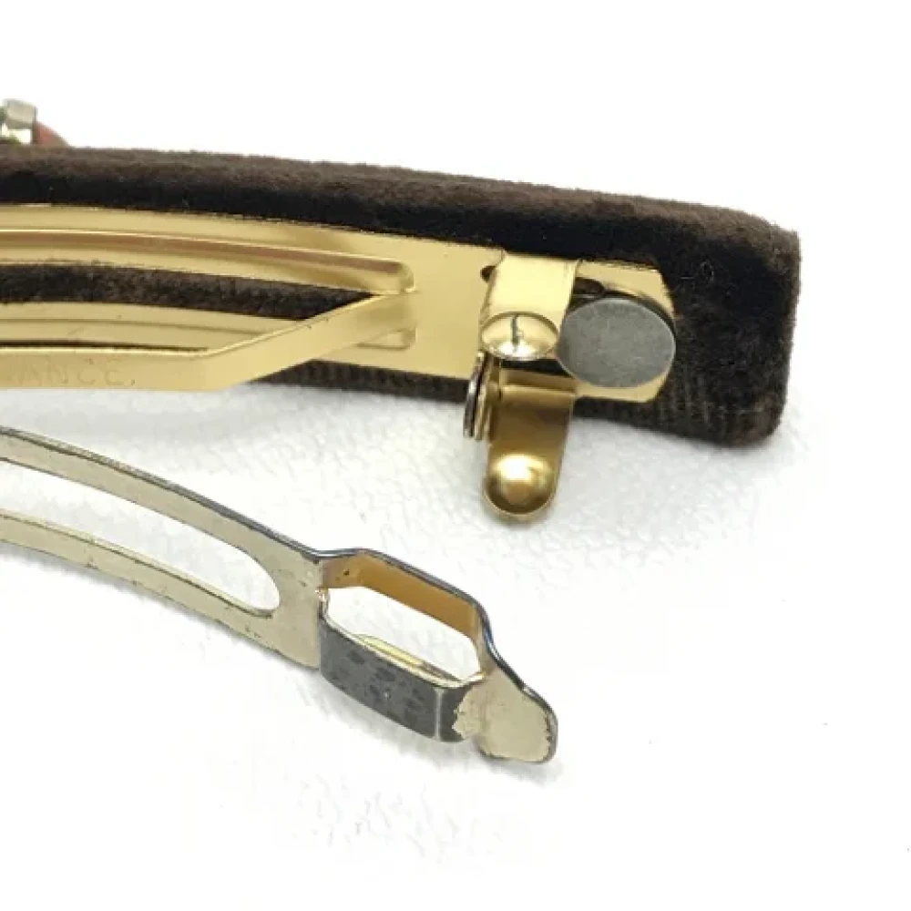 Louis Vuitton Vintage Pre-owned Metal hair-accessories Brown Dames