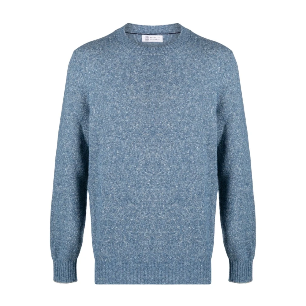 BRUNELLO CUCINELLI Lichtblauwe Alpaca Trui Blue Heren