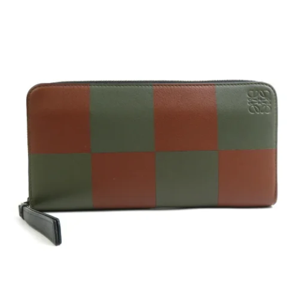 Loewe Pre-owned Leather wallets Green Dames