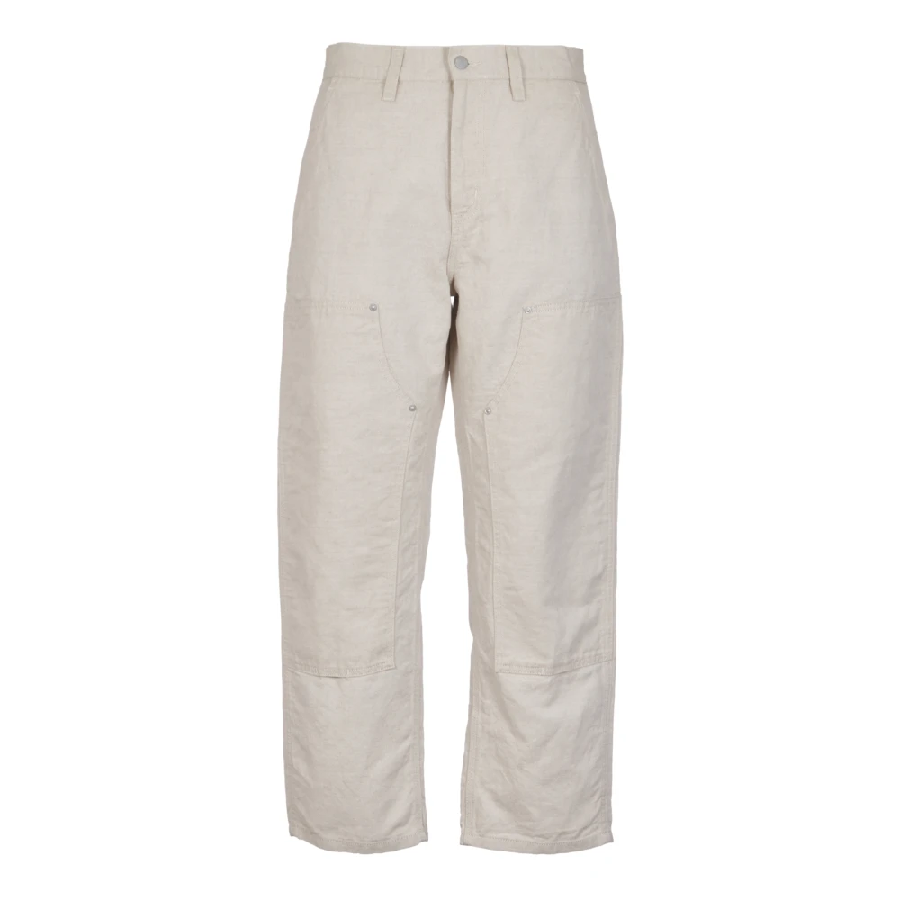 Carhartt WIP Beige Straight Broek Double Knee Beige Heren