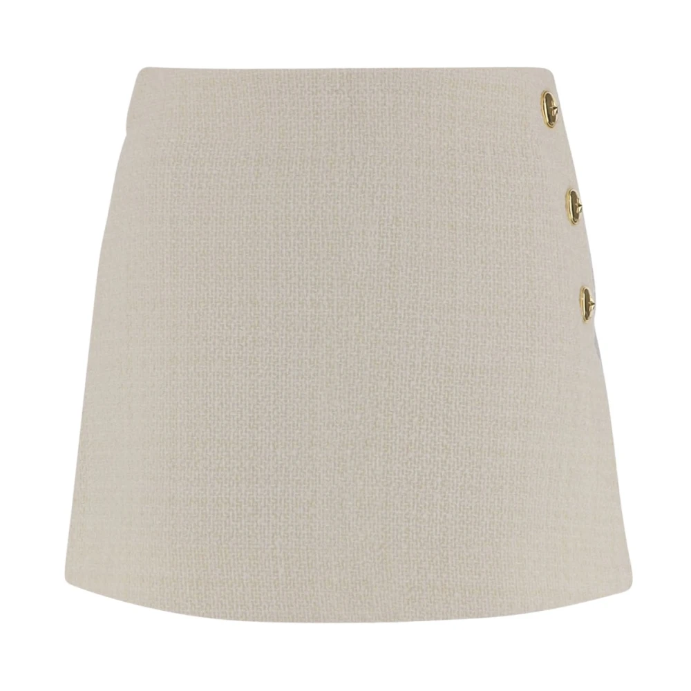 Pinko Women's Beige White Skirts For - Short Skirts - M - Skirts