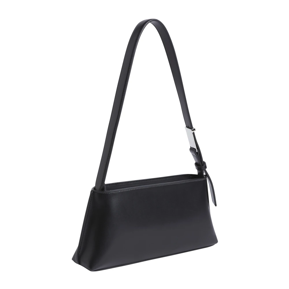 Calvin Klein Schoudertas met reliëflogo in Zwart Black Dames