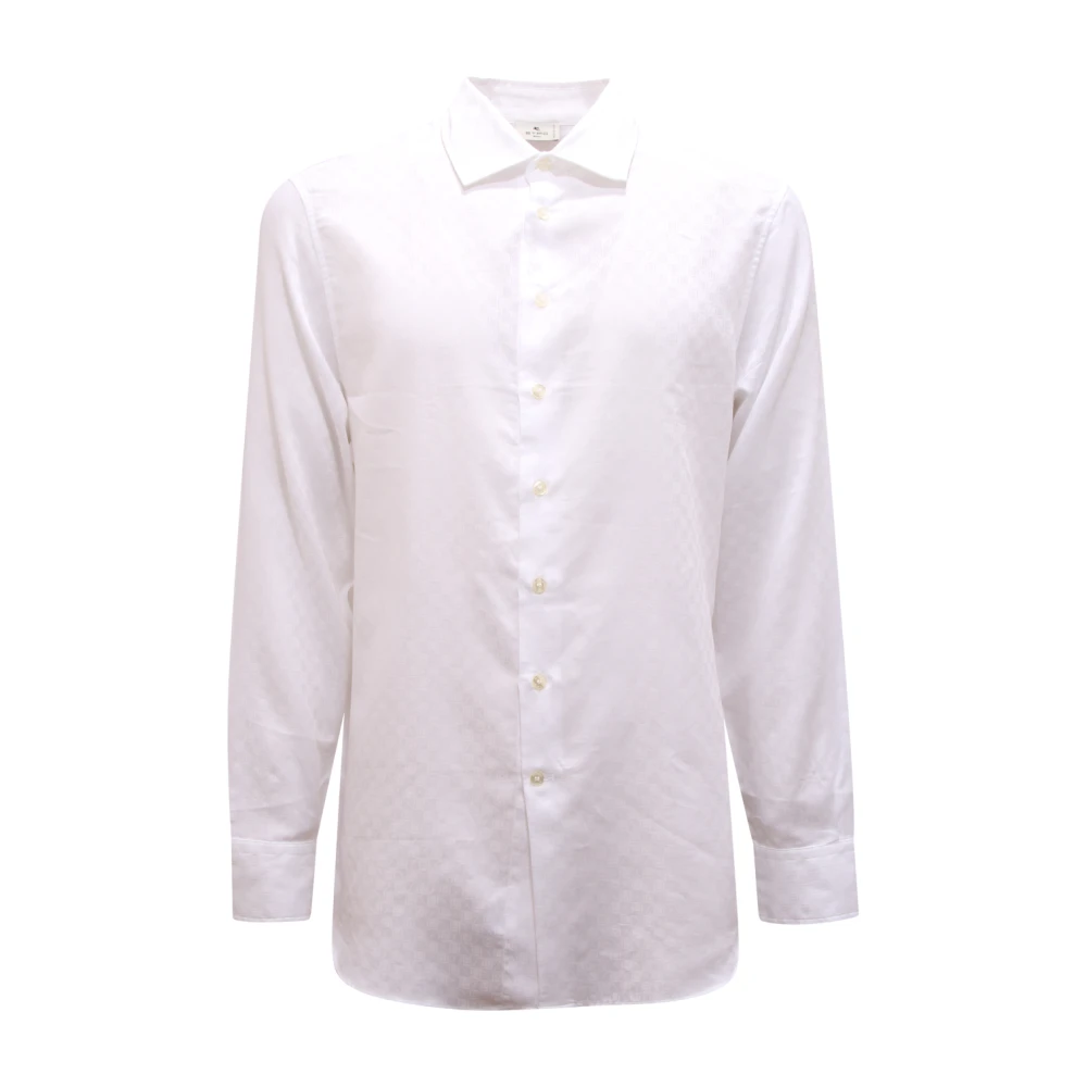 Etro Men's White Formal Shirts, 3XL, Cotton Shirt Made In Italy