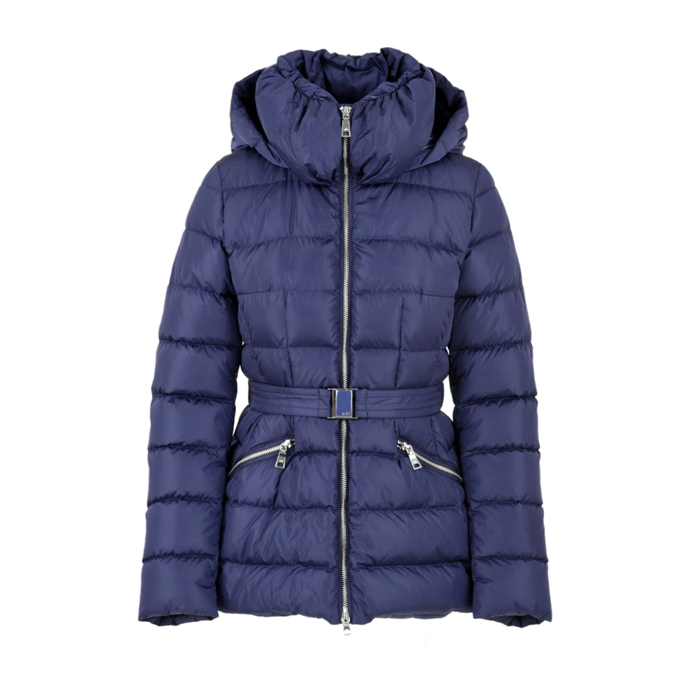 Add Jas met ritssluiting aan de voorkant en capuchon Blue Dames