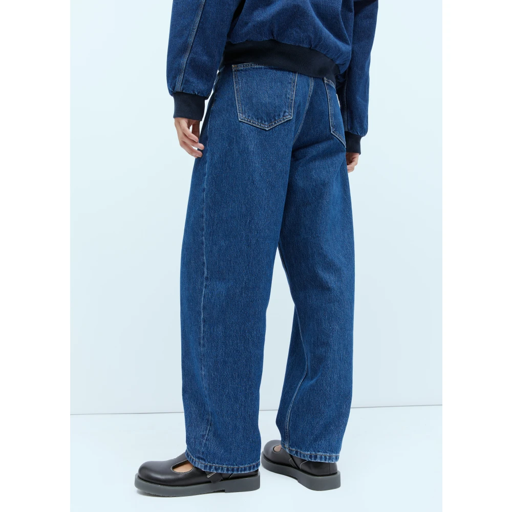 Carhartt WIP Jeans met logo patch Blue Dames