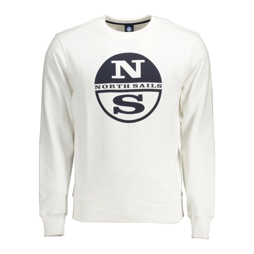 North Sails Vit Långärmad Crewneck Sweatshirt