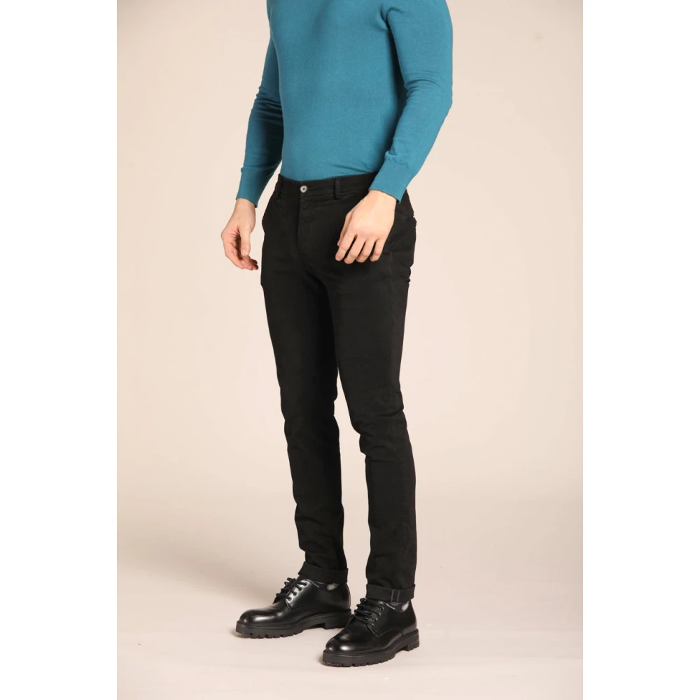 Mason's Milano Style Chino Broek Extra Slim Fit Black Heren