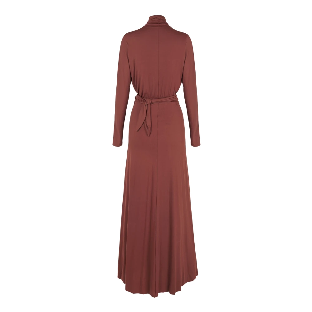 Cortana Lange jurk in cupro stretch Red Dames