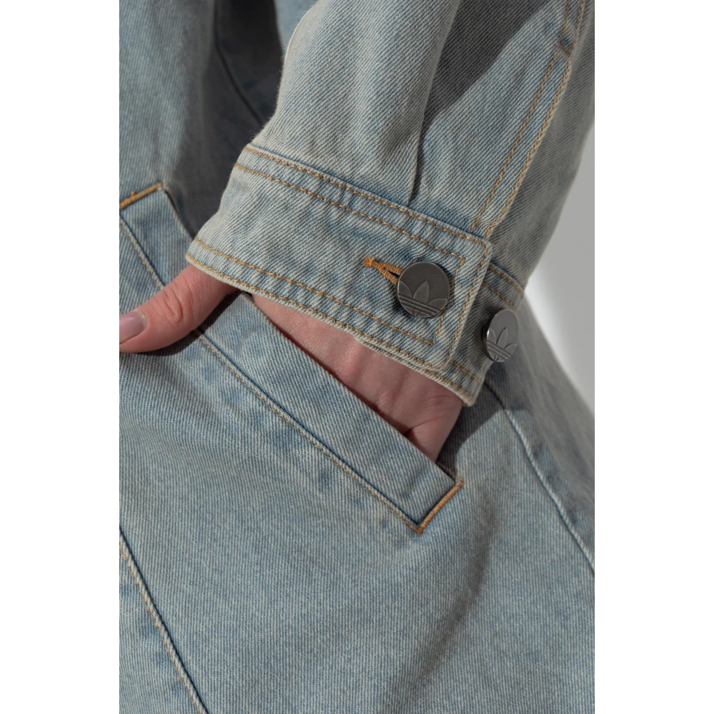adidas Originals Denim jack in oversized stijl Blue Dames