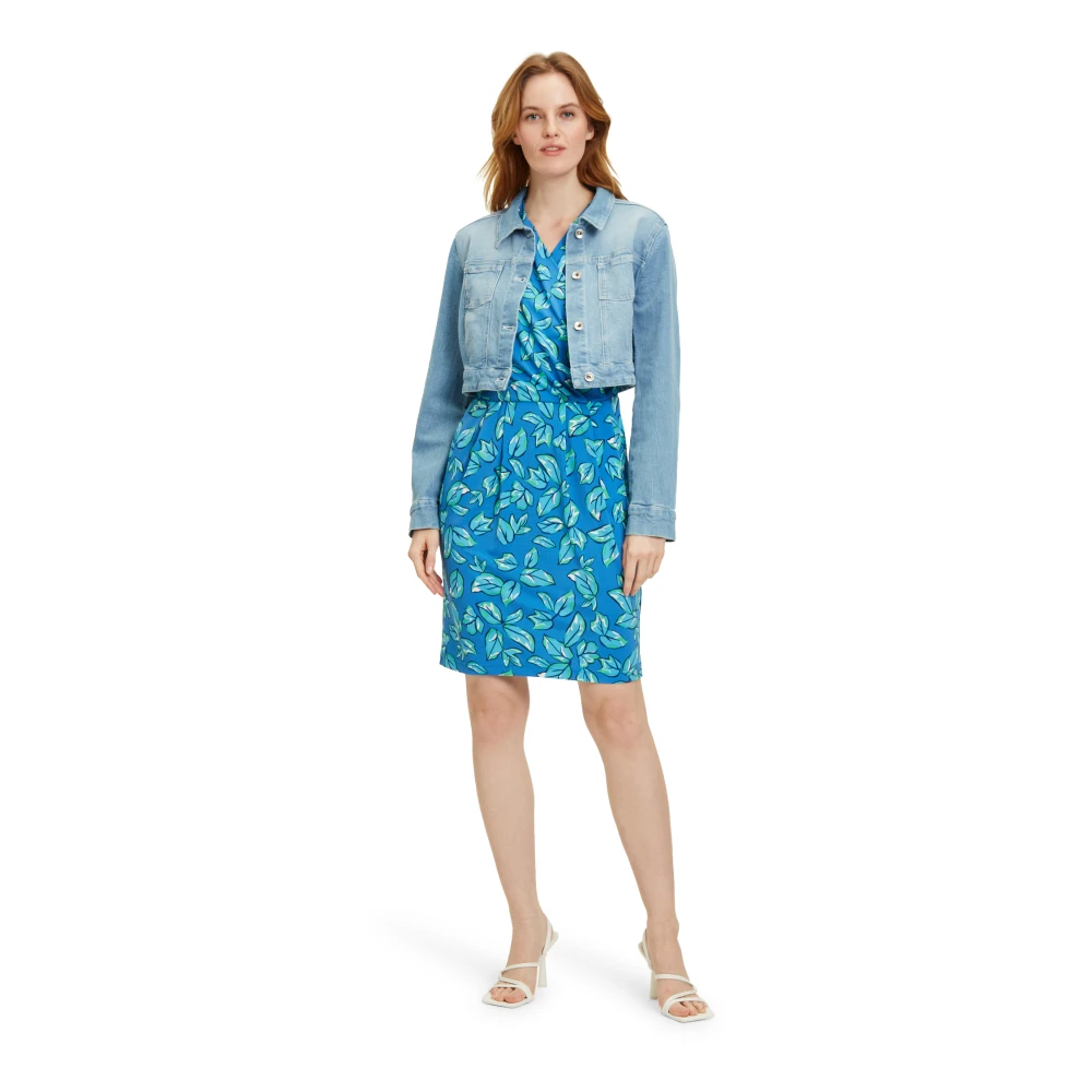 Betty Barclay Bloemen Jersey Jurk Blue Dames