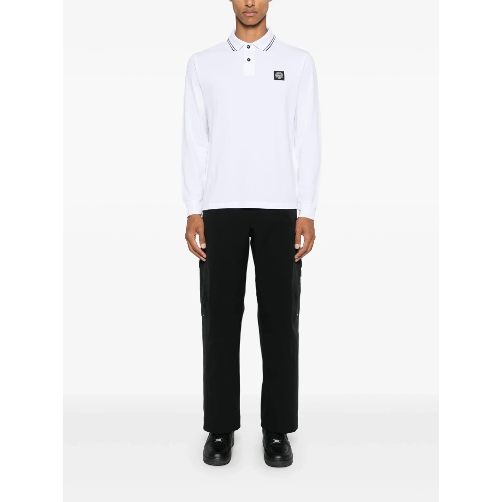 Stone Island Klassieke Polo Shirt in Diverse Kleuren White Heren