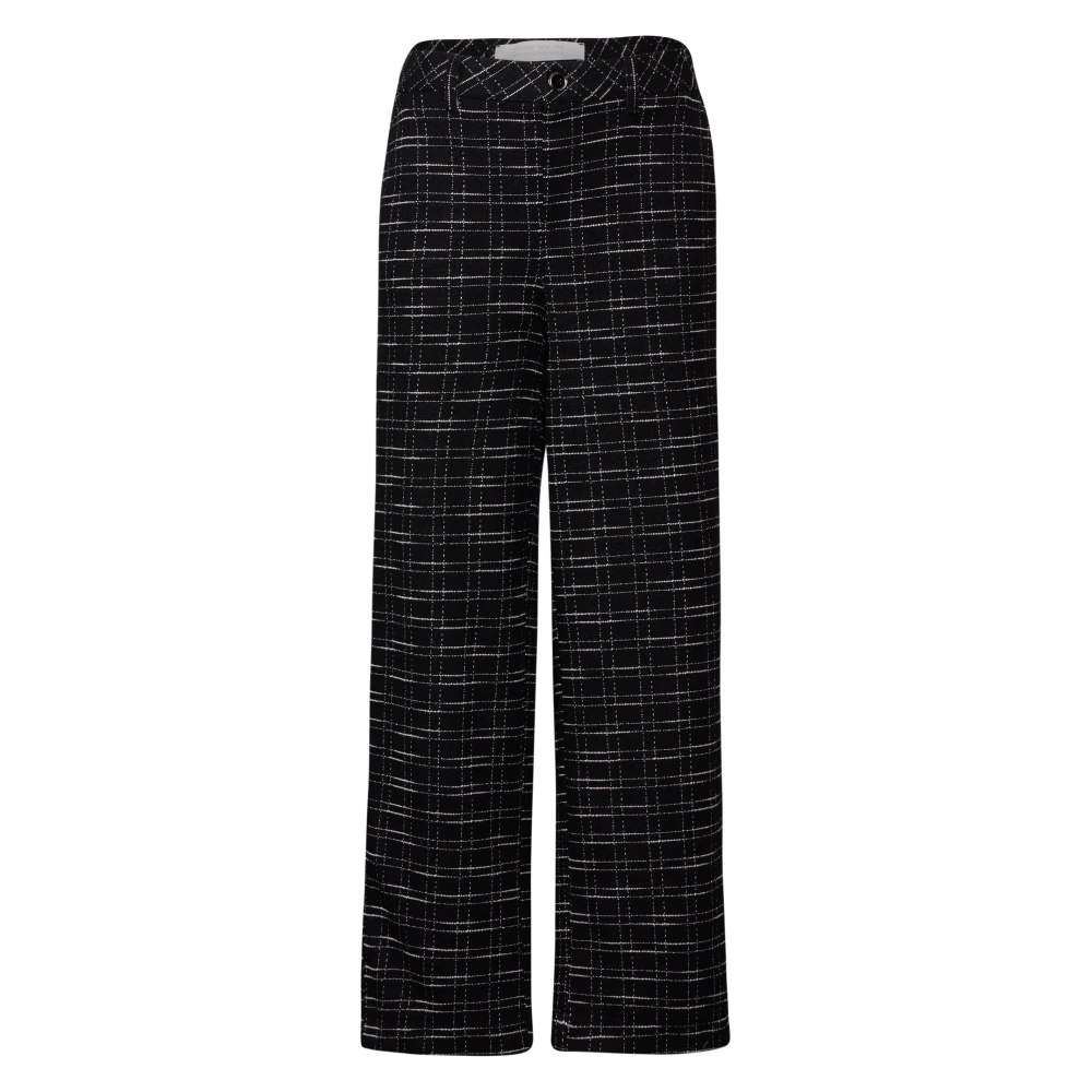 Street One Geruite Bouclé Broek Black Dames