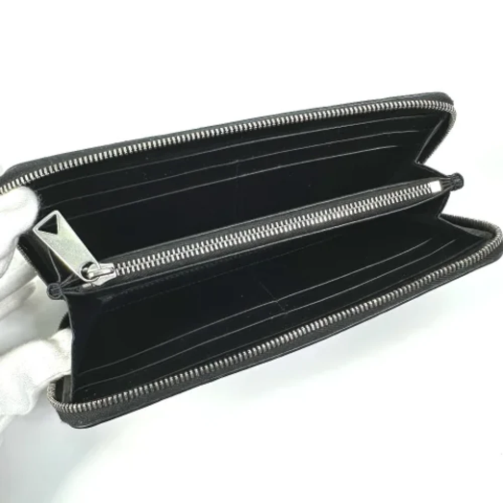 Bottega Veneta Vintage Pre-owned Leather wallets Black Dames