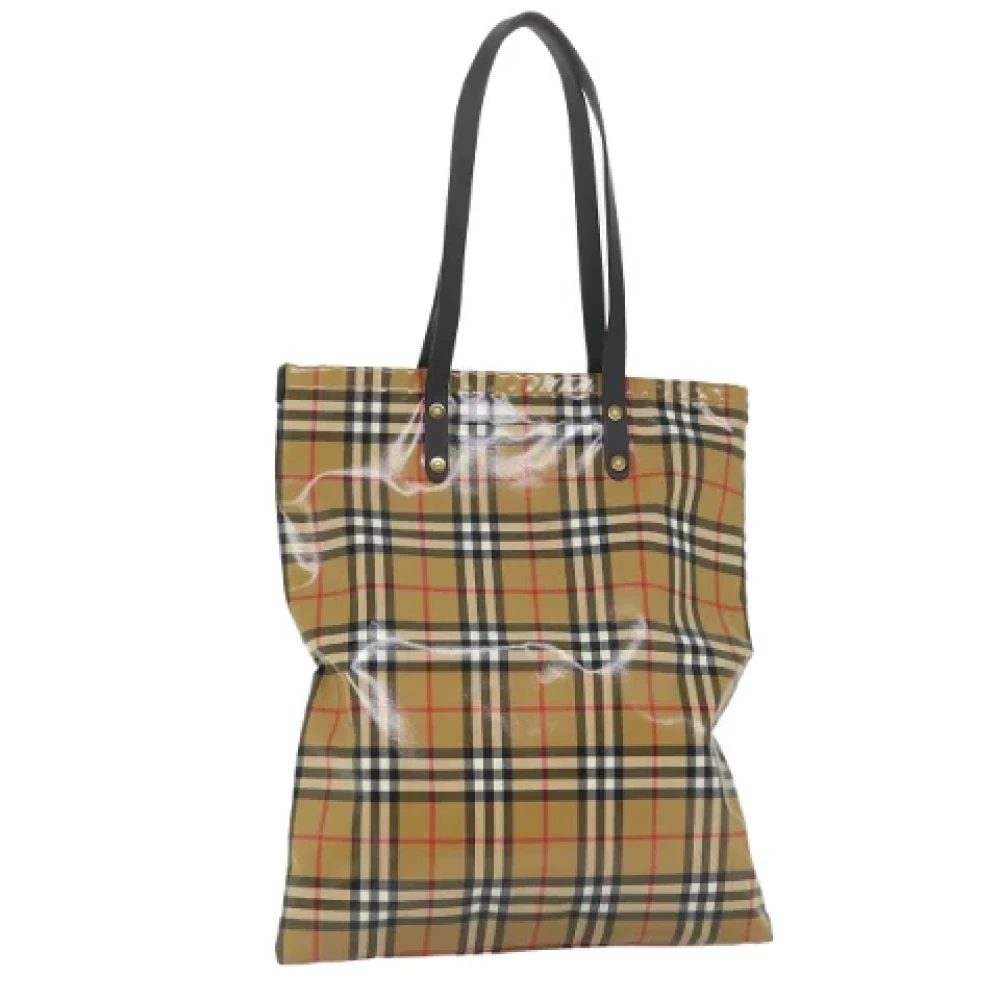 Burberry Vintage Pre-owned Coated canvas totes Beige Dames