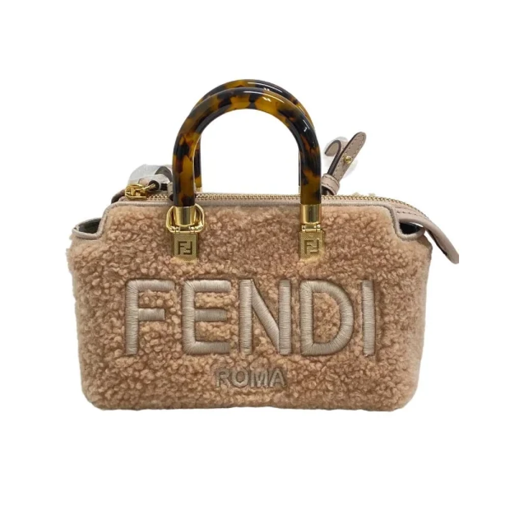 Fendi Vintage Pre-owned Wool handbags Beige Dames
