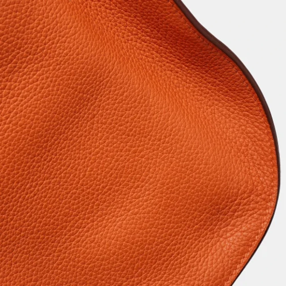 Hermès Vintage Pre-owned Leather crossbody-bags Orange Dames