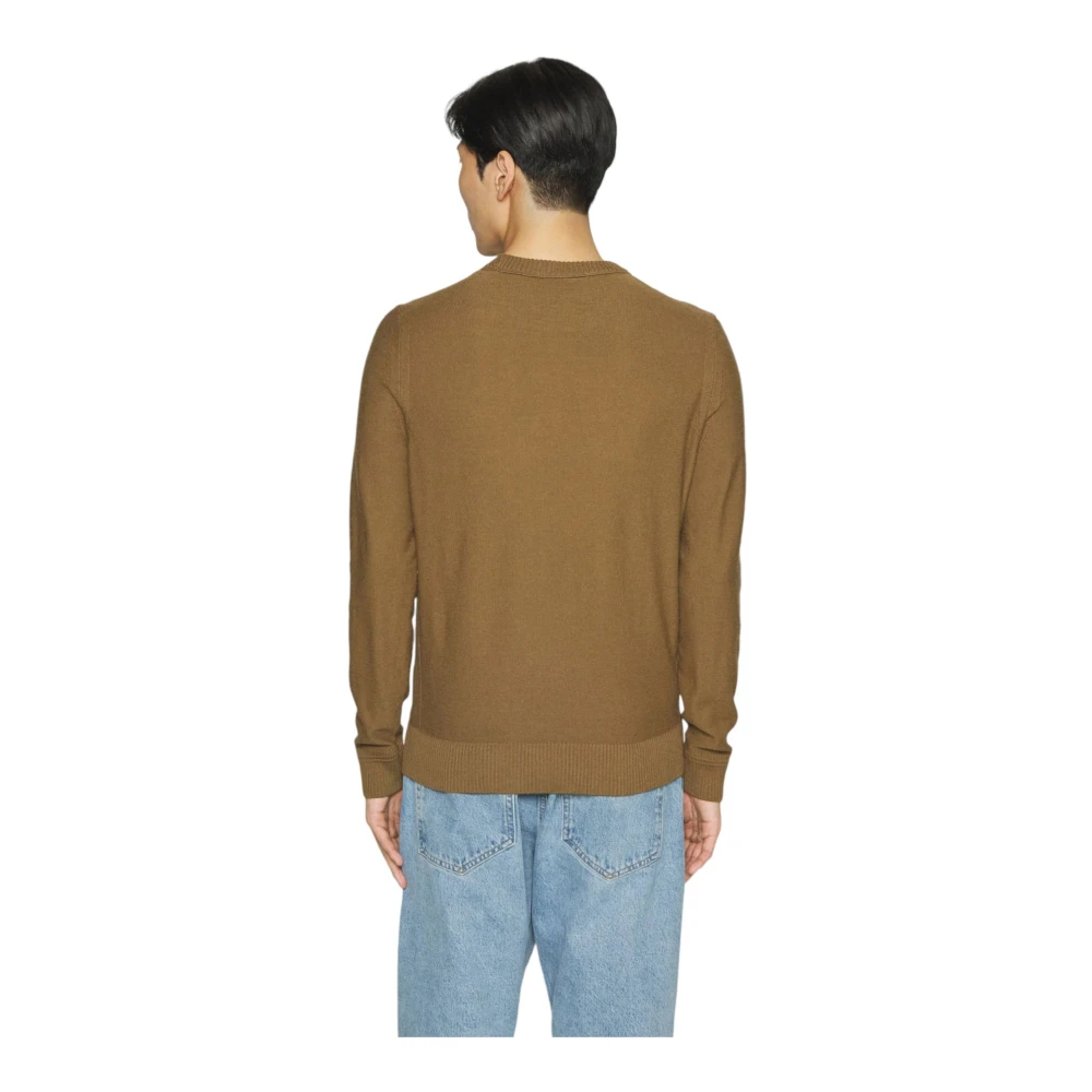 Hugo Boss Ronde Hals Trui Brown Heren