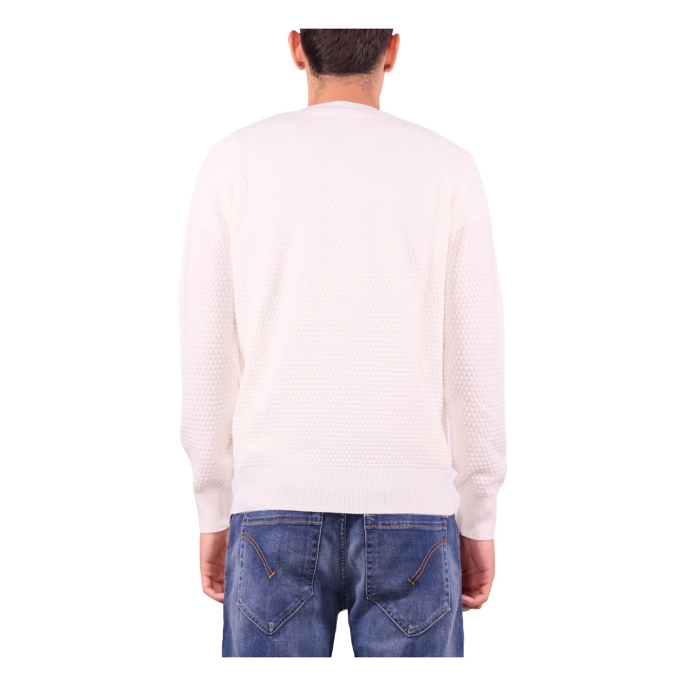 Kangra Witte Trui Ronde Hals Pluriball White Heren